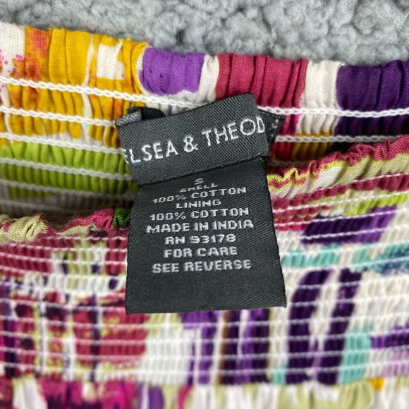 Chelsea & Theodore Tiered Ruffle Boho skirt Multi Color Size Small EUC - Picture 4 of 6